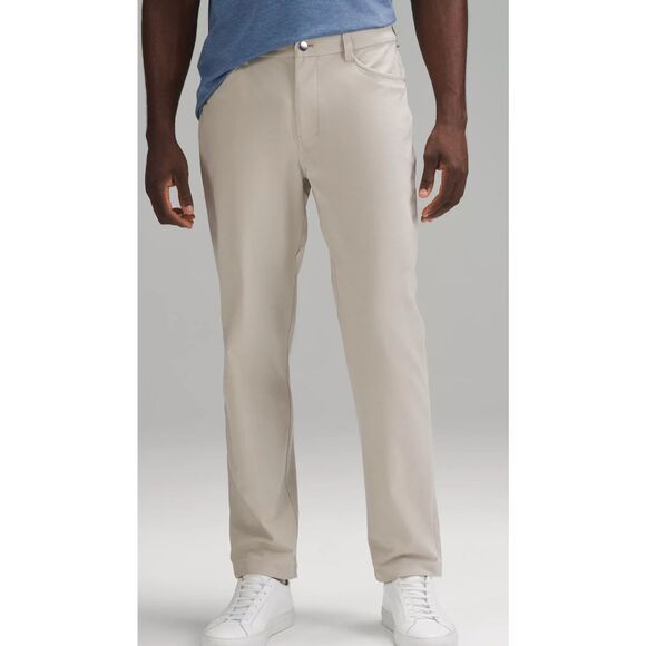 NWOT LULULEMON classic fit 5 pocket pant khaki, $128 Sz 33 E50 - Picture 1 of 7